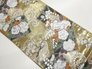 引箔辻ヶ花模様織出し袋帯